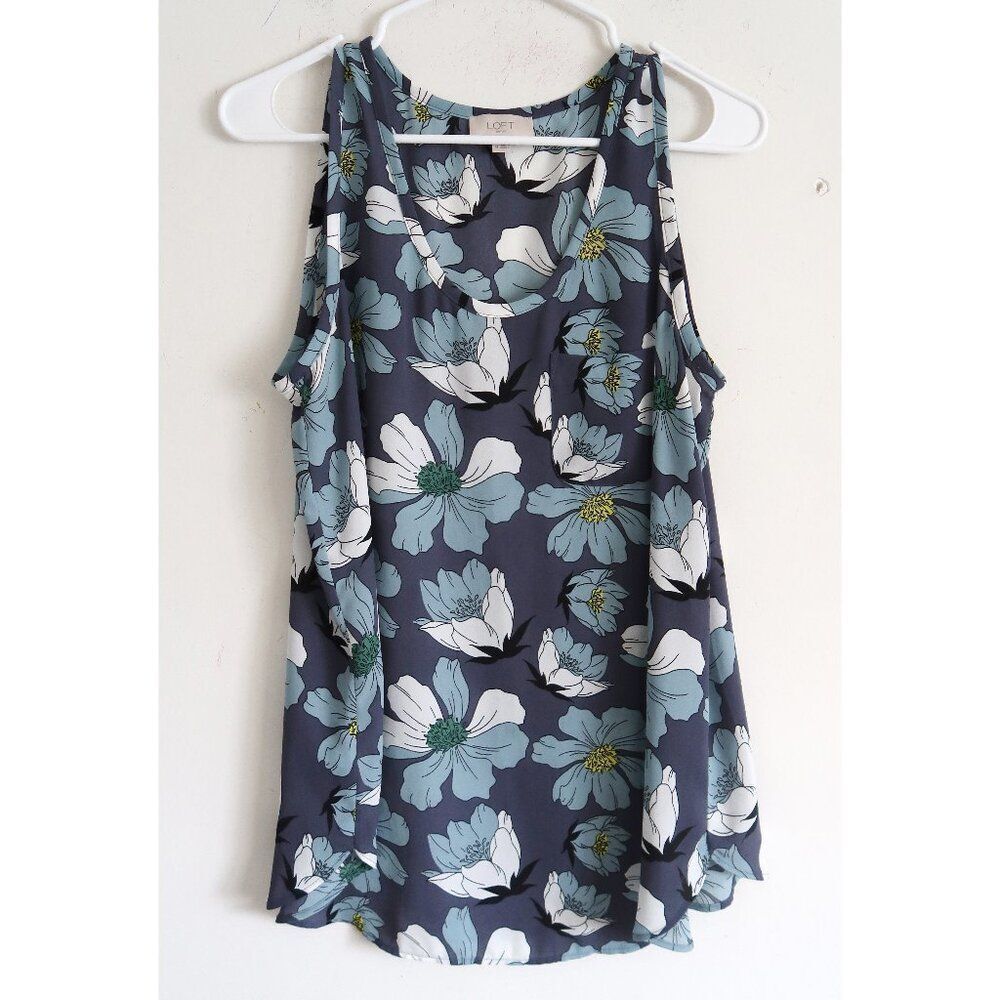 LOFT Floral Sleeveless Top - Size Medium